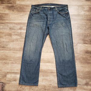 Levi's 501 Original Fit Button Fly Medium Wash Jeans 40W 34L